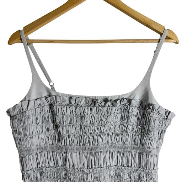 Rebecca Taylor Light Blue Smocked Bubble Sleeveless Mini Dress Size 8 - Picture 7 of 15